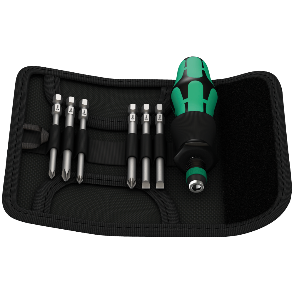 Отвертка Wera Kraftform Kompakt набор 7шт, битодержатель 1/4