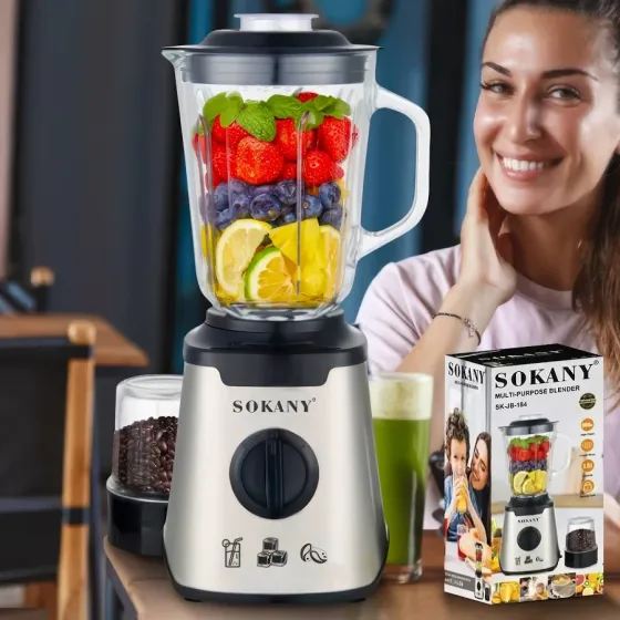 Многофункциональный блендер SK-JB-184 600 Вт, чаша 1,5 л, нож из нержавеющей стали Одесса