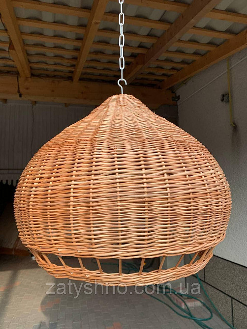 Кругла люстра з лози підвісна Київ - фото 1