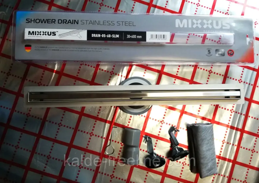 Душевой трап из нержавеющей стали MIXXUS DRAIN-05-80-SLIM; 30x800мм Харьков - изображение 3