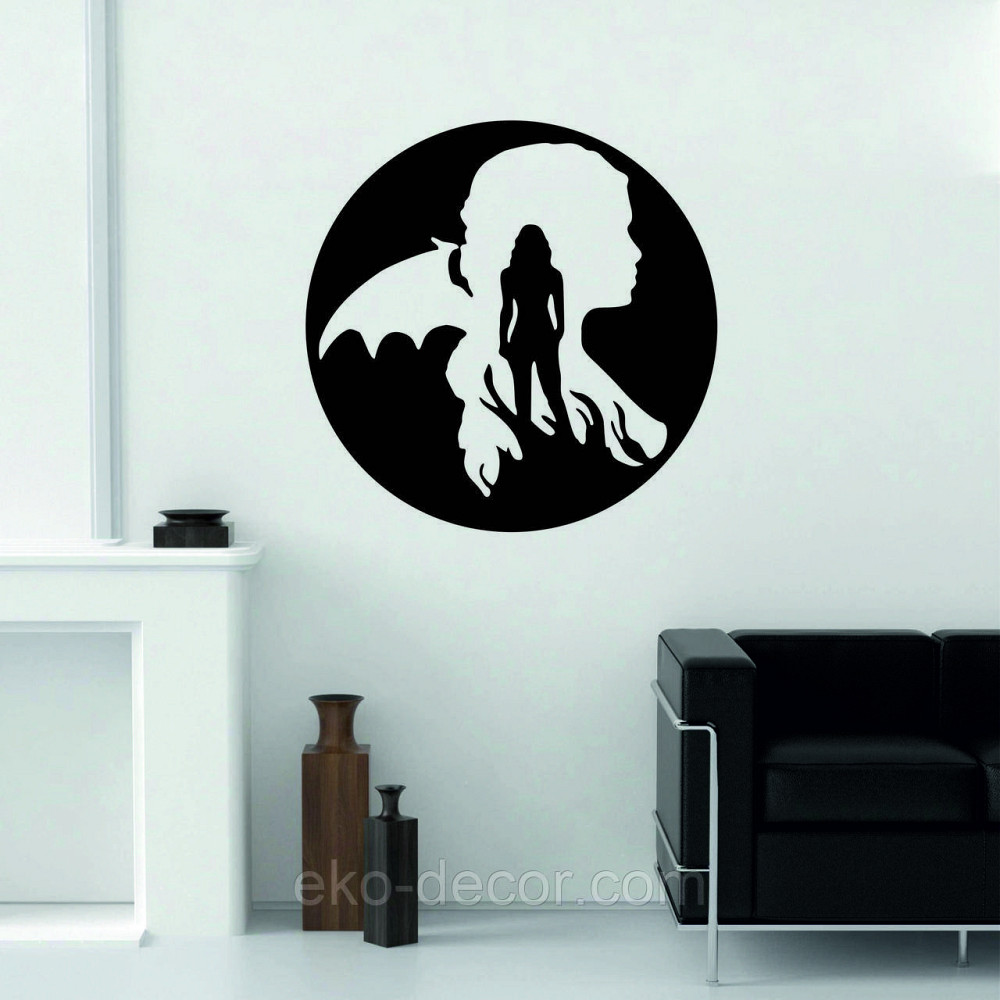 Декоративное настенное Панно «Ангел и Демон», Декор на стену 90*90 см, Черный Киев - изображение 3