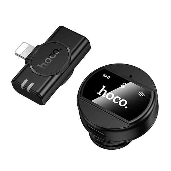 Беспроводная микрофонная система HOCO L21 Charm magnetic (Lightning) Black Одесса