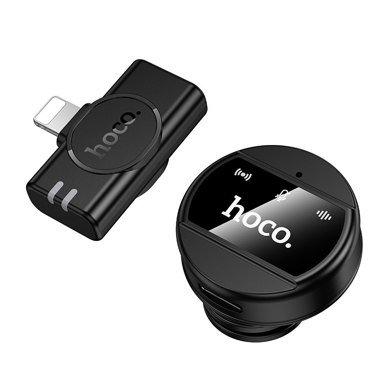 Беспроводная микрофонная система HOCO L21 Charm magnetic (Lightning) Black Одесса - изображение 5