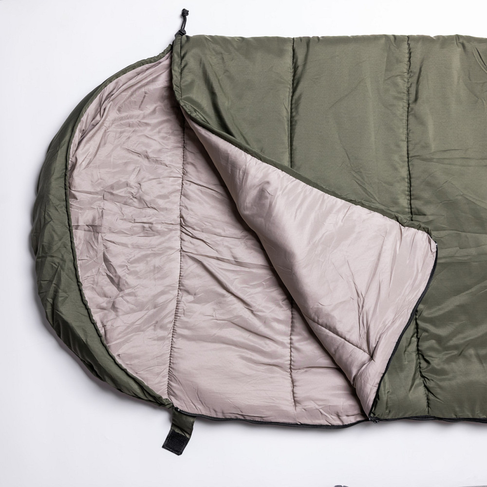 Всесезонний спальний мішок-ковдра з капюшоном 210х70 см Хакі LU-010 Коломыя - изображение 1