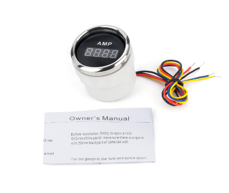 Цифровой Амперметр С Датчиком I Gauge 52Mm С Функцией Предупреждения (Черный) Led Дисплей Киев - изображение 2