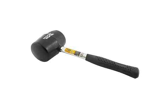 Киянка резиновая MASTERTOOL 80 мм 900 г металлическая ручка черная 02-1304 Ровно