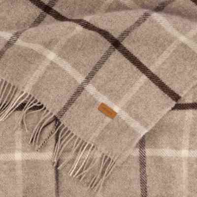 Плед Ardesto Leonardo Alpina 100% шерсть, бежевый 140x200 см (ART0702LM) Винница