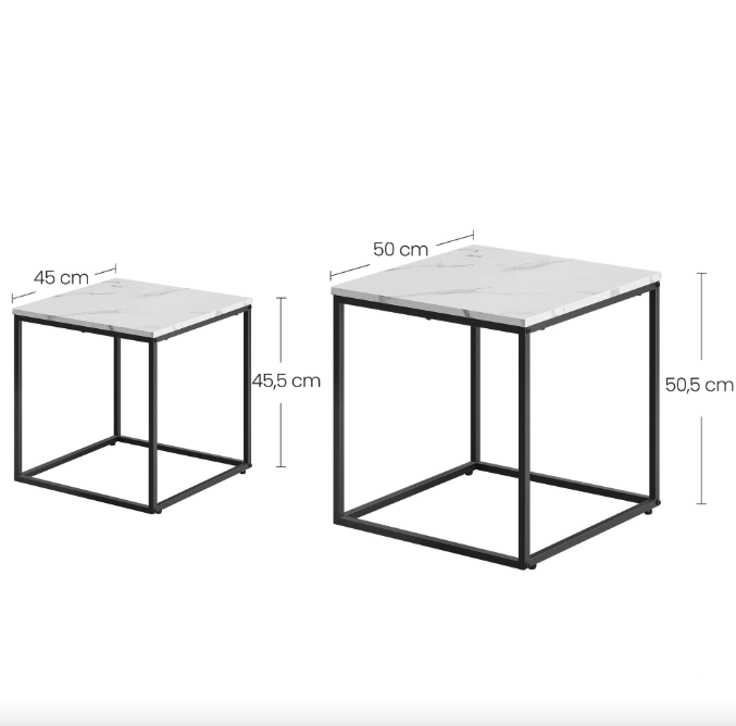 Комплект журнальних столиків Leobert Nika квадратні мармур Київ - фото 4