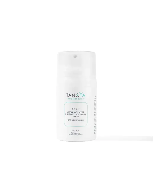 Крем легкая формула с фитоэстрогенами SPF 15 для зрелой кожи, TanoYA 50 мл Днепр - изображение 1