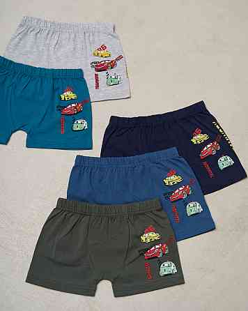 Боксеры подростковые однотонные - сбоку надпись. Набор из 5 шт. Nicoletta 41384 Киев