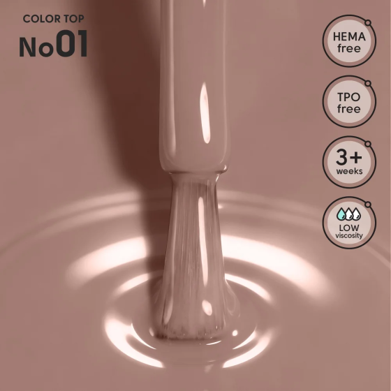Цветной топ для гель-лака 01 Color Top Shelly 12 мл Киев