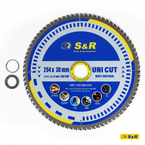 Диск пиляльний універсальний S&R UniCut Meister FWF 254х30х3 мм Одеса - фото 10