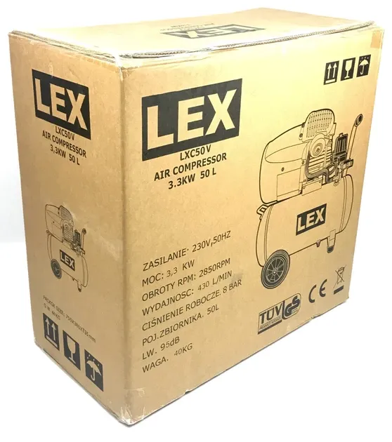 Компресор LEX LXC50V 50 л – ідеальний для автомайстерні: 430 л/хв, гарантія 12 місяців Львів - фото 4