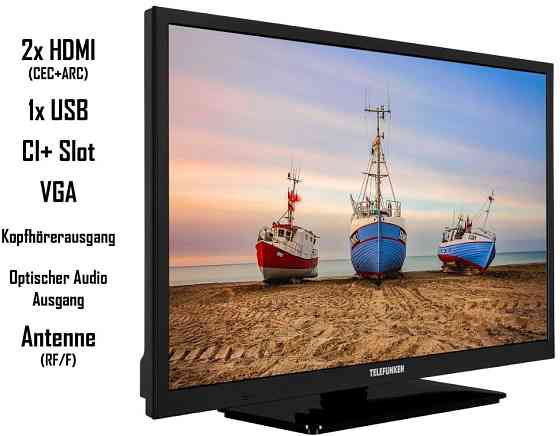Знижка! Телевізор 24 дюйми Telefunken XH24N550M (HD T2/S2 HDMI USB) Київ