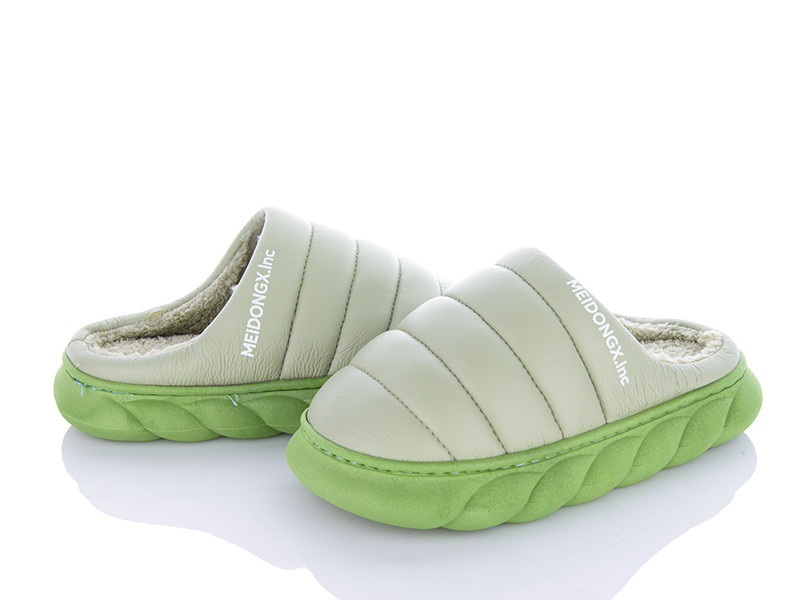 Тапки женские зеленый закрытый носок теплые мягкая подошва Одесса - изображение 2