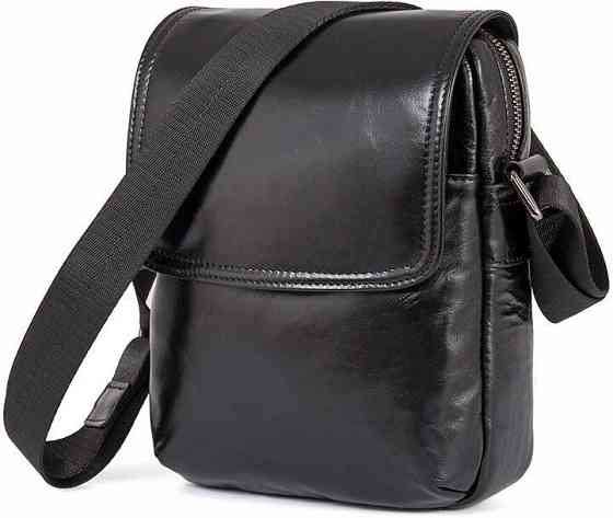 Сумка мужская Vintage 14470 кожаная Черная Киев