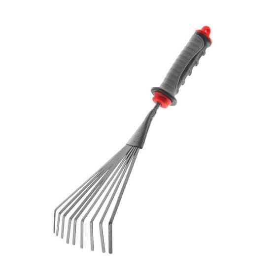 Грабли веерные садовые 230 мм*100 мм с комбинированной рукояткой INTERTOOL FT-0023 Киев