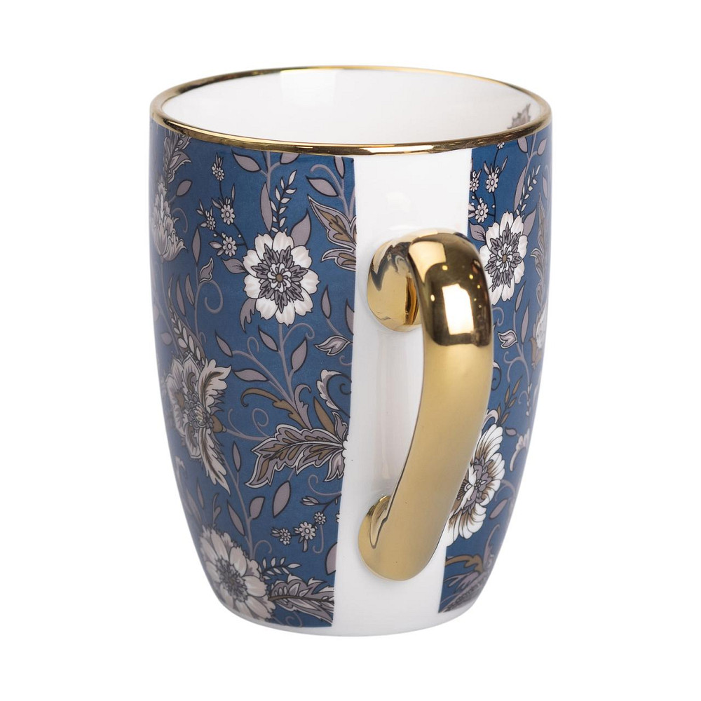 порцелянова чашка 400 мл із золотим обідком і золотою ручкою Синя RX-N240665BL Коломыя - изображение 3