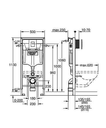 Інсталяційний комплект 4 в 1 для унітаза Grohe Rapid   ( 38772SH0 ) 33599 Харків
