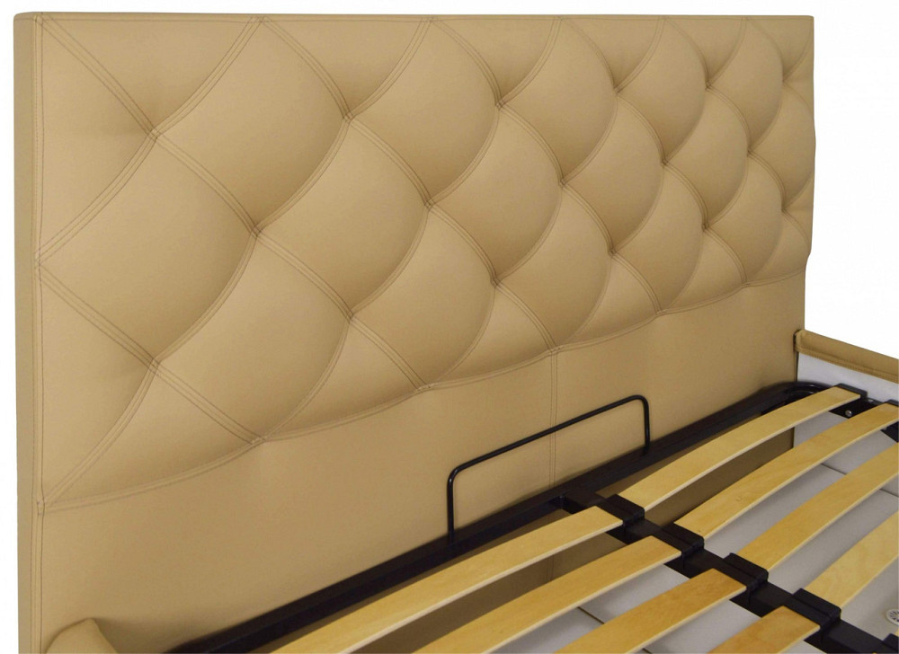 Ліжко Bristol VIP 140 х 200 см Fly 2238 З додатковою металевою цільнозварною рамою Бежевий Київ - фото 9