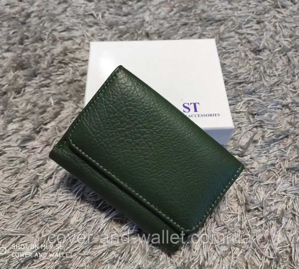 Компактный женский кошелек зеленого цвета на магнитной фиксации ST 403 Киев - изображение 2