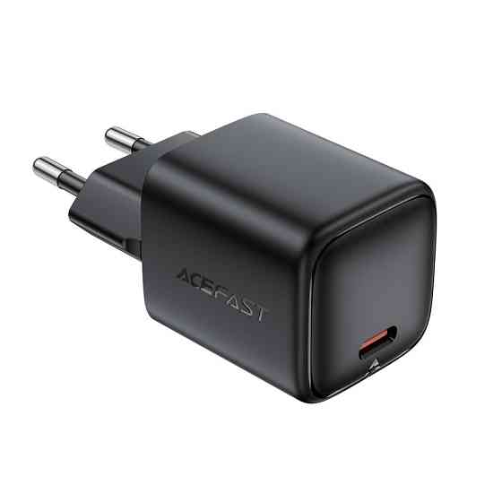 Мережевий зарядний пристрій ACEFAST A136 PD40W mini GaN USB-C fast charger Black Одеса