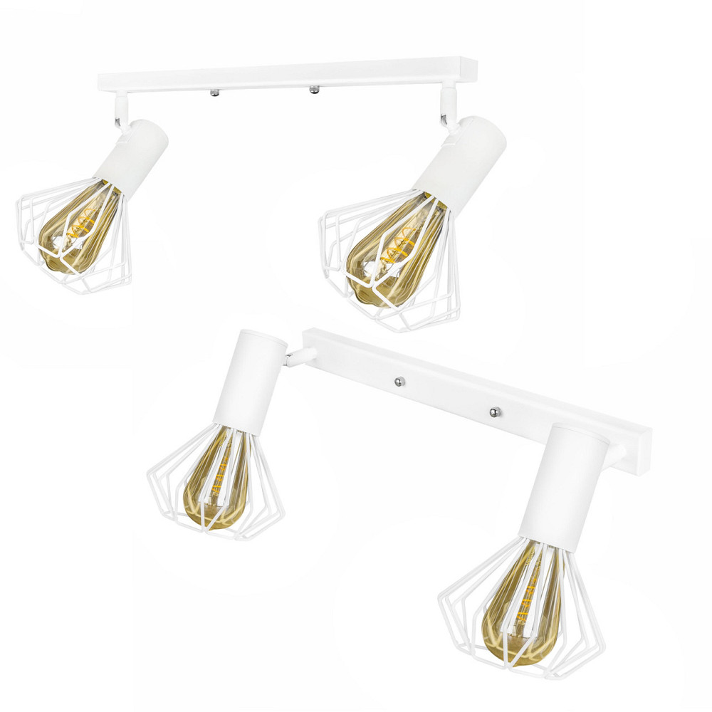 Светильник на планке с поворотними плафонами 2-Е27 Diadem NL 22151-2W белый Киев - изображение 1