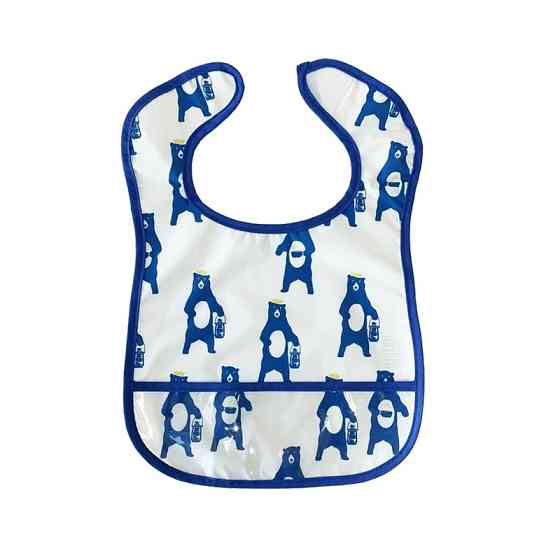 Детский слюнявчик клеенчатый MGZ-0601(Blue) на липучке Винница