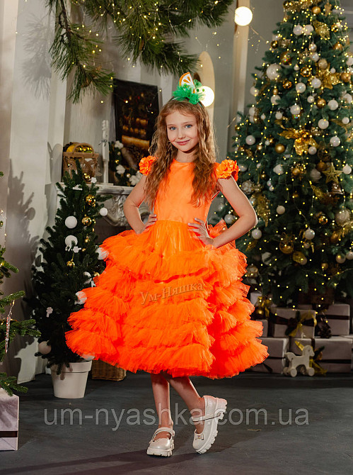 Оранжевое платье Лисичка Белочка Мандаринка Апельсинка Морковка Осень Кривой Рог - изображение 2