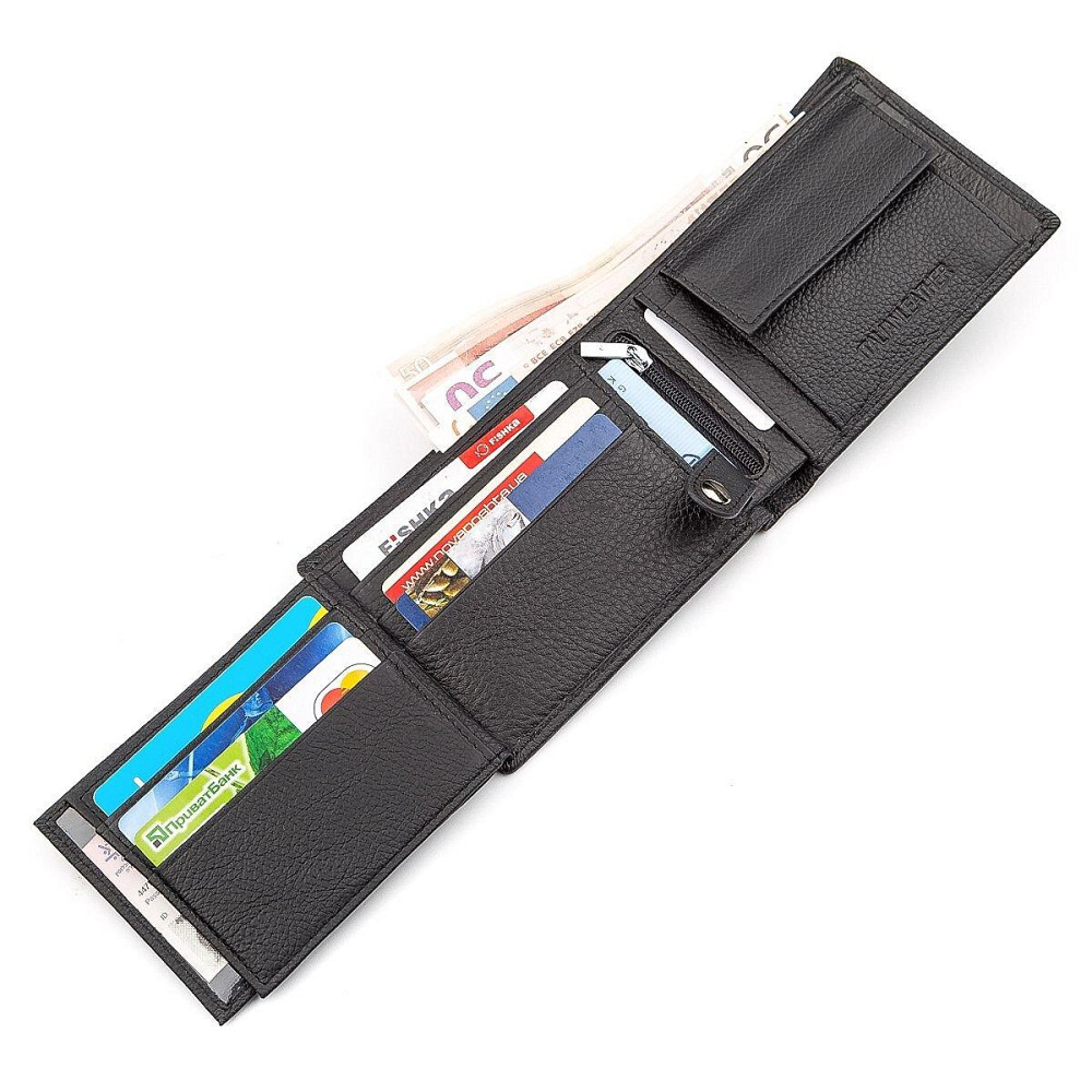 Мужской кошелек ST Leather 18327 (ST108) из натуральной кожи Черный Киев - изображение 7