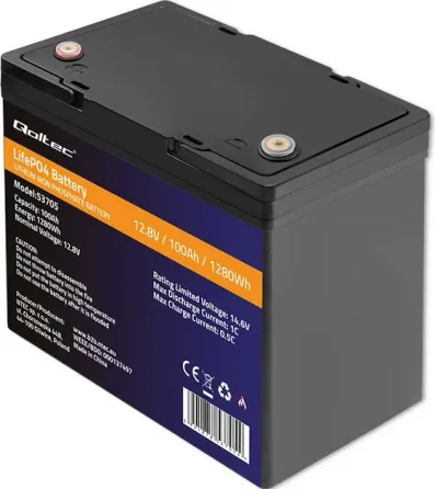 Акумулятор літій-залізо-фосфатний Qoltec LiFePO4 12.8V 100Ah (1280Wh) з BMS для інвертора ДБЖ котла Тернопіль