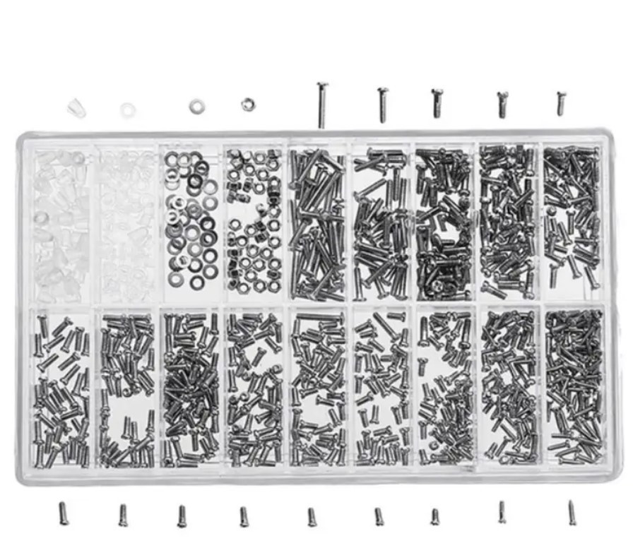 Набір інструментів гайок, шайб для ремонту окулярів і годинника, 2000 шт. Вінниця - фото 1