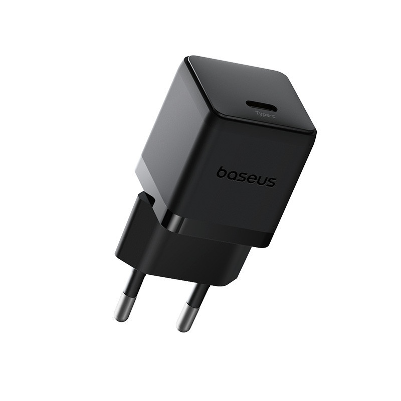 Мережевий зарядний пристрій з кабелем Baseus Palm Fast Charger 1C 30W EU Cluster Black(With: Baseus Mini White Cable C to C Одеса - фото 6