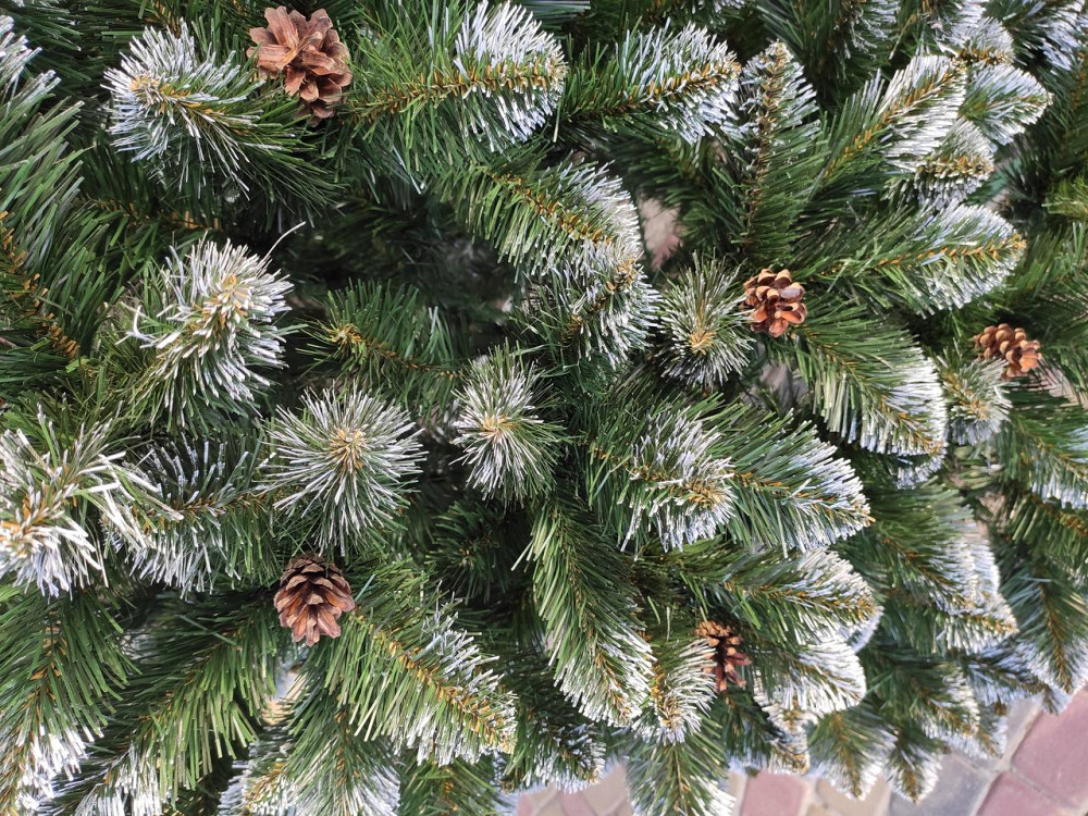 Искусственная елка с инеем и шишками ПВХ пленка 1.2 Одесса - изображение 3