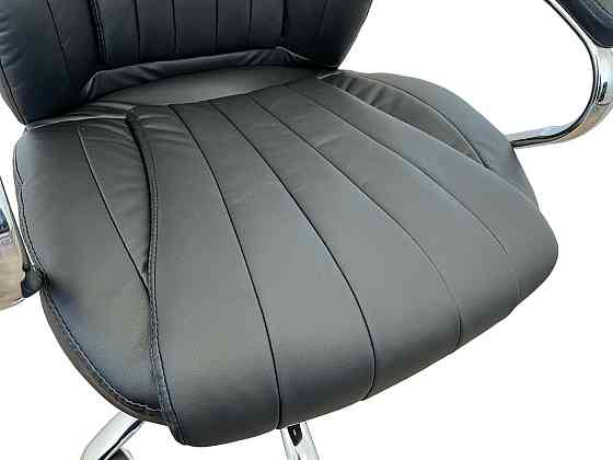 Офісне крісло керівника Tehforward Perun хром Anyfix Чорний Дніпро