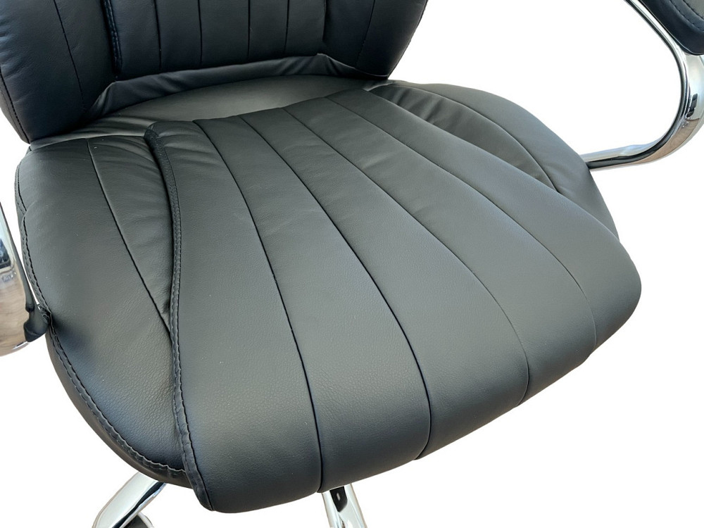 Офісне крісло керівника Tehforward Perun хром Anyfix Чорний Дніпро - фото 4