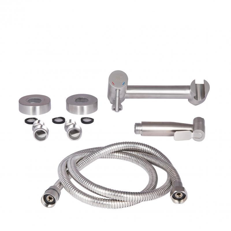 Набір для гігієнічного душу зі змішувачем Lidz Aria 02O-SES сатин (LD051AR43393) Київ - фото 3