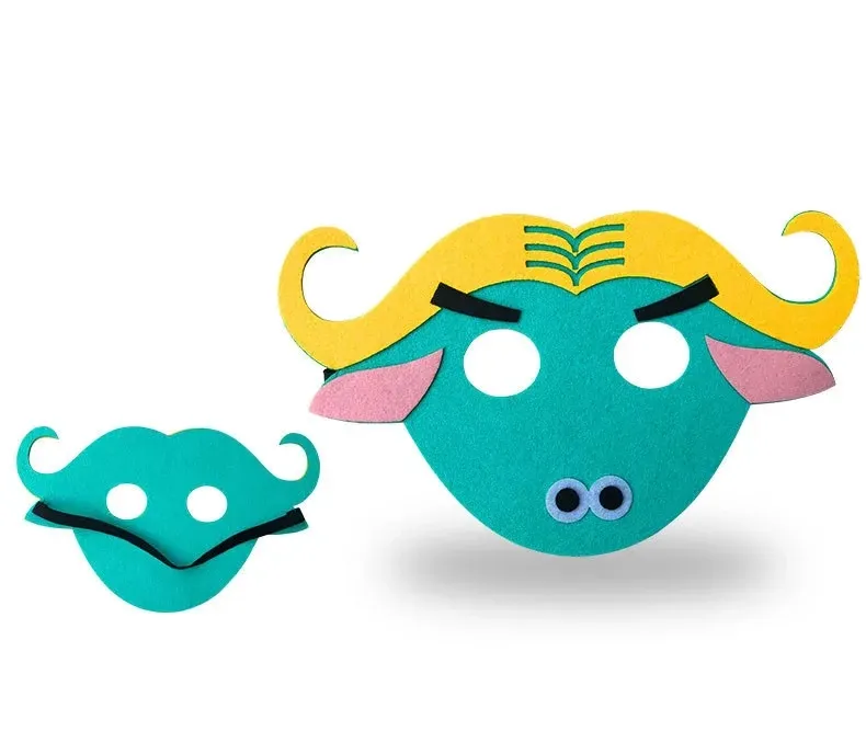 Маска буйвола дитяча з фетру one size різнобарвний Київ - фото 2