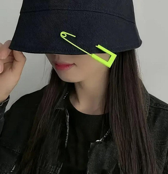 Набор декоративных булавок 4 шт – цветные геометрические шпильки-пуговицы 8 см Киев - изображение 3