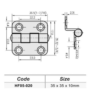 Петля Offset 35X35X10Mm нержавейка 2 мм толщина Киев - изображение 1