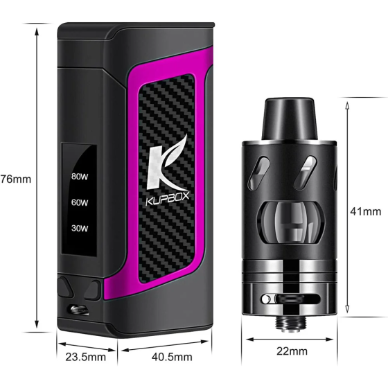 Уцінка Вейп Мод Бокс електронний модуль Kupbox Vape 80W, дисплей, з Оригінальним комплектом акумуляторна батарея 2000 мАг Київ