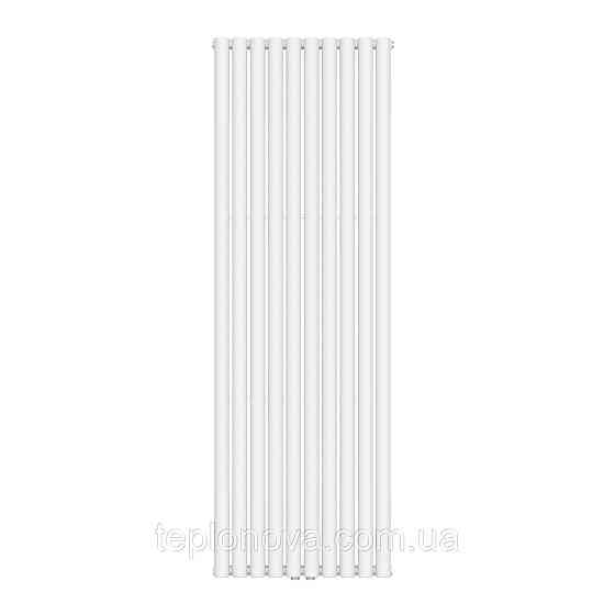 Вертикальний радіатор Ellipse Double 600х1800-10 (50 мм), anticor, білий Чернівці