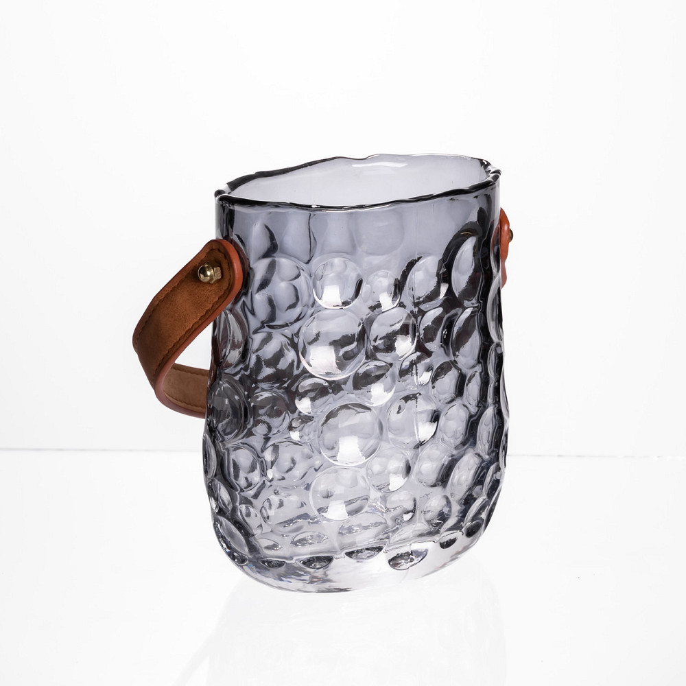 Сіра ваза-сумочка з ручкою 15 см 800 мл Київ - фото 4