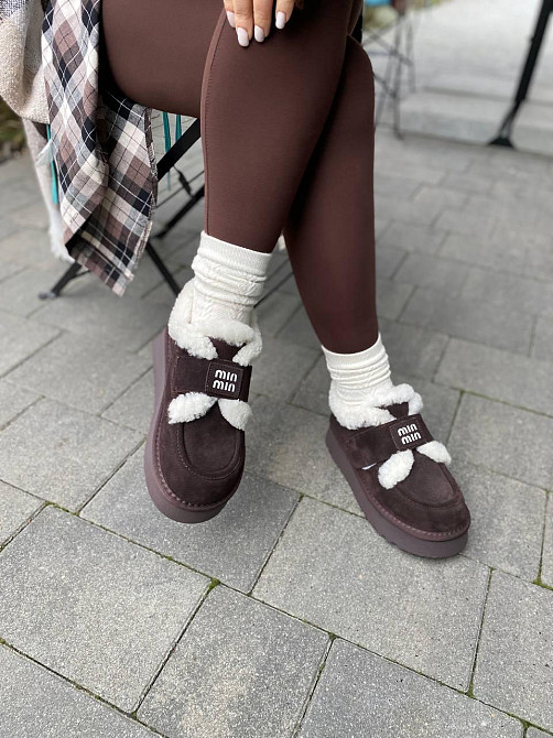 No brend Угги жіночі No brend 720-6 коричневі (зима, замша натуральна) (6041) Коломия - фото 3