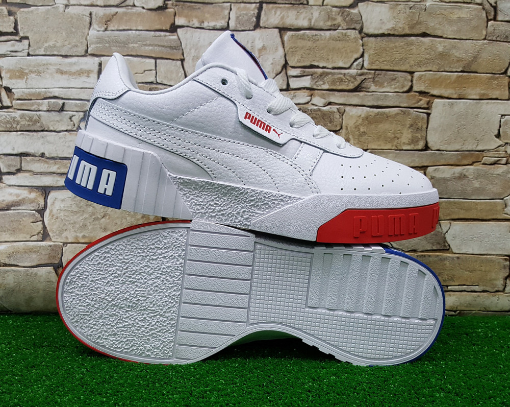 Жіночі шкіряні кросівки Puma Suede Platform Trace "White-Red" 41 Київ - фото 1