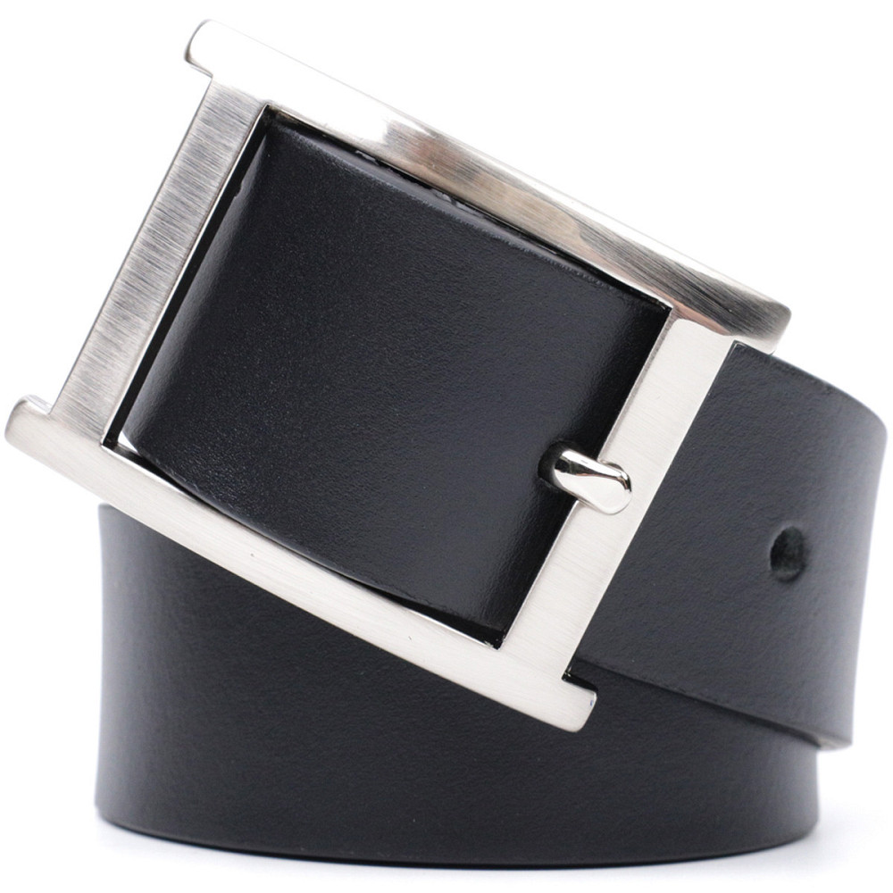 Якісний пояс під штани для чоловіків з натуральної шкіри GRANDE PELLE 11689 Чорний Київ - фото 4