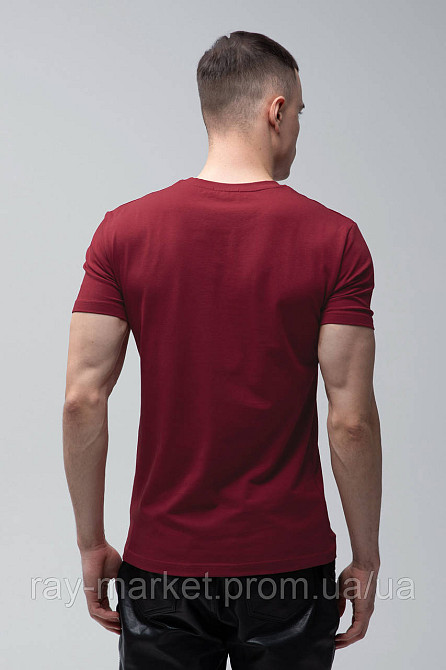 Футболка базовая Ray Premium Fit мужская бордовая (U0102-Burgundy) 3XL Київ - фото 10