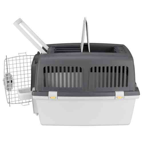 Контейнер-переноска Trixie для собак Gulliver 4 вагою до 18 кг сіра пластик розмір S-M 52x51x72 см Київ