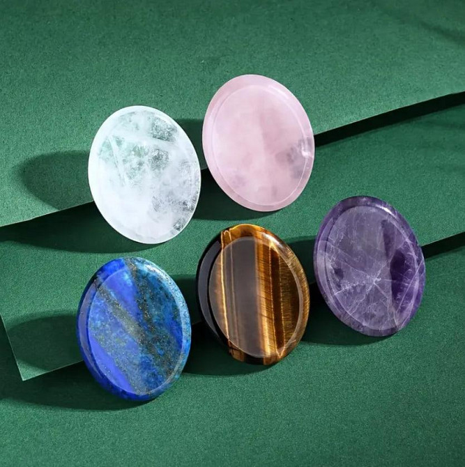 Розовый кварц антистресс каменный, Натуральный овальный камень для медитации,снятия стресса 45мм Киев - изображение 5