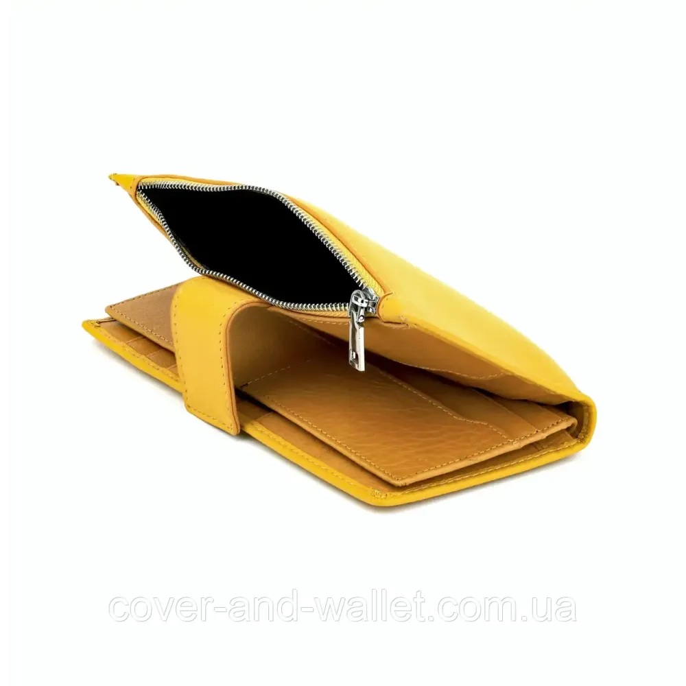 Тонкий жіночий купюрник на магнітній застібці жовтого кольору Marco Coverna 0134 Київ - фото 6